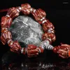 Bracciale di perle di Bodhi di loto fatto a mano con gocce di sangue di Strand Hainan