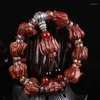 Bracciale di perle di Bodhi di loto fatto a mano con gocce di sangue di Strand Hainan