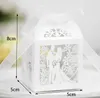 Lasergeschnittene Braut- und Bräutigam-Süßigkeitsschachtel, Liebes-Herz-Kutsche, Valentinstagsbevorzugungs-Geschenkbox mit Band, Hochzeits-Party-Zubehör