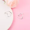 Stud Earrings 2024 In 925 Sterling Silver Earring Front-facing Heart For Women Wedding Original Jewelry Ear Brincos