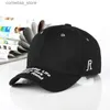 Ball Caps Nieuwe Mode brief Borduren zwart Wit Cap Katoen Snapback Hoeden Voor Mannen Vrouwen Hip Hop Ingericht Baseball CapsY240315