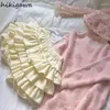 Röcke Weiche Mini Für Frauen 2024 Faldas Mujer De Moda Japanische Süße Jupe Hohe Taille Tunika Saia Thicked Pelzigen nette Y2k Rock