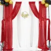 Cortinas de lantejoulas vermelhas para cenário, cortinas de natal, dia das bruxas, festa de aniversário, casamento, chá de bebê, palco, eventos, suprimentos de fundo