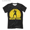 Men's T-Shirts Muay Thai Graphic T Shirt Men Summer Breathable Quick Dry T Running Gym Sport Short Slve Outdoor Boxing Wrestling Tracksuits Y240321