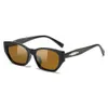 2023 Cat's Eye New Inverted Trapezoidal American Box Small Frame Sunglasses Women's Advanced Feeling Glasses