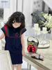 Nuevos vestidos para niñas Tela para suéter Falda para niños Vestido de princesa Tamaño 100-160 CM Ropa de diseñador para niños Diseño con cremallera Vestido de bebé 24Mar