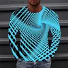 T-shirt da uomo Abbigliamento da uomo T-shirt T Illusione ottica T-shirt stampata con grafica 3D Outdoor Strt Long Slve Apparel Sports Designer Casual Y240321