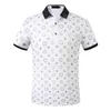 2024 Luxo Europa Paris Patchwork Homens Camiseta Moda Mens Designer Camiseta Casual Roupas Masculinas Medusa Algodão Tee Luxo Polo