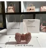 Shoulder Bags Luxury Designer Butterfly-Knot Shiny Rhinestone Diamond Evening Bag Women Metal Handbag Wedding Party Clutch Purse