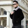 Live-Übertragung von New Marten Imitation Mens Coat White Collar Hair