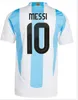 2024 2025 Argentina Soccer Jerseys Garanacho Copa America Fans Player Version Messis Mac Allister Dybala Di Maria Martinez de Paul Maradona Men Kids Football Shirt