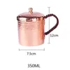 Tassen Hochwertiger Moskau-Mule-Becher, gehämmerte Tassen, schweres, reines Kupfer, Roségold, handgefertigt, massiv