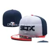 Casquettes de balle Tous les logos de l'équipe Chapeaux de créateurs Chapeau ajusté Snapbacks Basketball réglable Solide Noir Blanc Soleil Sports de plein air Broderie Clo Dhmxv