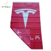 Accessori Tesla Sfondo bianco Bandiera per auto 60*90 cm (2*3 piedi) 90*150 cm (3*5 piedi) Dimensioni Decorazioni natalizie per la casa e il giardino