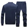 Erkek spor giyim eşyası 2 adet koşu seti erkek ter takım elbise sweatshirts pantolon jogging fitness eğitim giyim artı boyut 240306