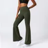 Lu Align Lemon Color Solid Women Pant Sports High midja Yoga Legging Dance Slimming Casual Loose Wide Ben Pants Athletic Fiess Clothing S