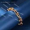 2024Charm Bracelets Designer Personalized buckle bracelet bare body version champagne gold tiffay and co good