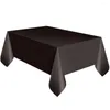 Nappe jetable en plastique imperméable, couverture de table Portable, couleur unie, fournitures de cuisine et accessoires de fête