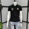 Men's Polos Designer Polo men's short sleeve new summer solid color embroidered chapter collar T-shirt trend versatile slim Lapel T-shirt VVF0