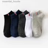 Calcetines para hombres Hombres Algodón Corto Malla transpirable Hombre Deporte Casual Tobillo Calcetín Primavera Verano Fino Negro Blanco Antideslizante Barco SoxC24315