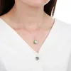 المصمم 925 Sterling Silver Tiffay and CO NECLACE BOX NECLACE مطلي بسلسلة عظام قلادة 18K بلاتينية