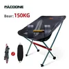 Camp Furniture Pacoone Portable and Foldble Chair for Beach and Fishing Outdoor Camping Chair Ultralight Moon Chair Stable Fishing Tools YQ240315