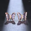 Stud Earrings Funmode Charm Beauty Butterfly Colorful Crystal For Women Jewelry Accessories Wedding Party Gifts Brincos FE143
