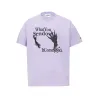 High Street – t-shirt surdimensionné imprimé à la main pour hommes et femmes, décontracté, à la mode, violet, noir, blanc, Vintage, en coton