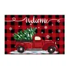 Tapijten Cartoon Kerst Mat Sneeuwpop Kerstman Print Patroon Decoratie 2024 Jaar Navidad Home Deur Welkom Deurmat