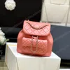 トップA Luxury Women Backpack Purse Quilted CC Duma Mini Green Cowhide Leather Woman Coin Cruses Card Card Card Designer Duffle Bag 11744 Dntri