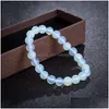 Perles 8mm Crystal Moonstone Strands Bracelets faits à la main pour femmes fille hommes réglable charme yoga bijoux accessoires de mode Drop Deli Dh9Uw