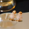 high quality 925 sterling silver diamond stud earrings for girls fashion jewelry dupe brand dress earrings