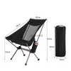 Camp Furniture Outdoor Camping Folding Chair Picnic Double Bar Aluminium Alloy Portable Moon Chair Camping Fishing Beach Chair YQ240315