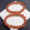 Link Bracelets 10mm Natural Orange Copper Super Seven Quartz Bracelet Handmade Fortune Energy Gemstone Mineral Woman Amulet Jewelry Gift