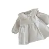 Girl's Dresses Spring dress for little Peters collar Mr. corduroy dress with full sleeves for children 240315