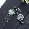 Stud Oorbellen Lange Dangle Voor Vrouwen 2024 Mode Zilveren Kleur Kwastje Drop Vintage Wolken Sieraden Zoete Gift