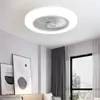 Ventilateur de plafond à profil bas, minimaliste, avec télécommande, pales invisibles, rétractable et silencieux, 52cm
