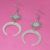 Dangle Earrings Boho Sun And Moon Crescent Drop For Women Charm Fashion Jewelry Wholesale