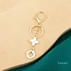 Diseñador Llavero TWIGGY CADENA Letras de oro Moda Bolso para mujer Encanto Llavero de lujo Aleación Llavero clásico Anillos