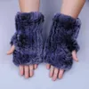 Модные женские зимние перчатки из натурального меха кролика рекс, варежки из натурального меха, перчатки без пальцев для девочек, теплые на запястья, эластичные пушистые 2112281b