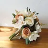 Fiori nuziali Sposa Bouquet da damigella d'onore Simulazione Rose Oggetti di scena da viaggio per