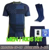 Maglia da calcio Scozia 24 25 2024 Euro Cup Maglia da calcio della squadra nazionale scozzese Kit per bambini Home Blu navy Away Bianco 150 anni anniversario Speciale ROBERTSON 712