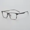 Montature per occhiali da sole Montatura per occhiali di alta qualità Occhiali da vista per miopia a colori in acetato di titanio Classico design quadrato a strisce