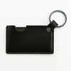 10pcs Bag Parts Cute PU Small Mirror With Key Ring Carry-on Mix Color