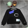 Felpe con cappuccio Felpe Lettera ricamata Felpa con cappuccio per bambini Stilista 100% cotone Abbigliamento per ragazzo Giacca casual in lana Cerchio Bambino Bambini C Otli1