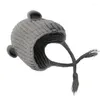 Berets kreskówka czapka czapka ciepła klapa ucha ochronna zimna pogoda