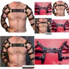 Débardeurs pour hommes Hommes réglable Gay Body Bondage Harnais Sangle Fétiche Hommes Poitrine Sexuelle Ceintures en Faux Cuir Rave Vêtements Drop Deliver Dhoal