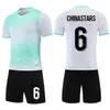 Anpassade fotbollsuniform Men Youth Club Jerseys College Soccer Uniforms Kits Kids Skjorta Shorts Sportkläder 240312