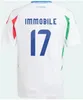 heren kinderen dames 2024 Italys voetbalshirts Italiaanse jersey SCAMACCA IMMOBILE CHIESA RASPADORI JORGINHO BARELLA BASTONI VERRATTI voetbalshirts