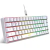 HXSJ V200 Wired K68 RGB Streamer Mini Gaming Keyboard 19Key ConflictFree Membrane but Mechanical Feel for GameOffice 240309